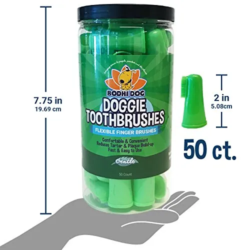 Bodhi Dog Finger Toothbrush for Dogs & Cats | Puppy Toothbrush with Soft & Flexible Silicone Bristles for Pet Dental Care | Easy Teeth Cleaning Dog Finger Toothbrush