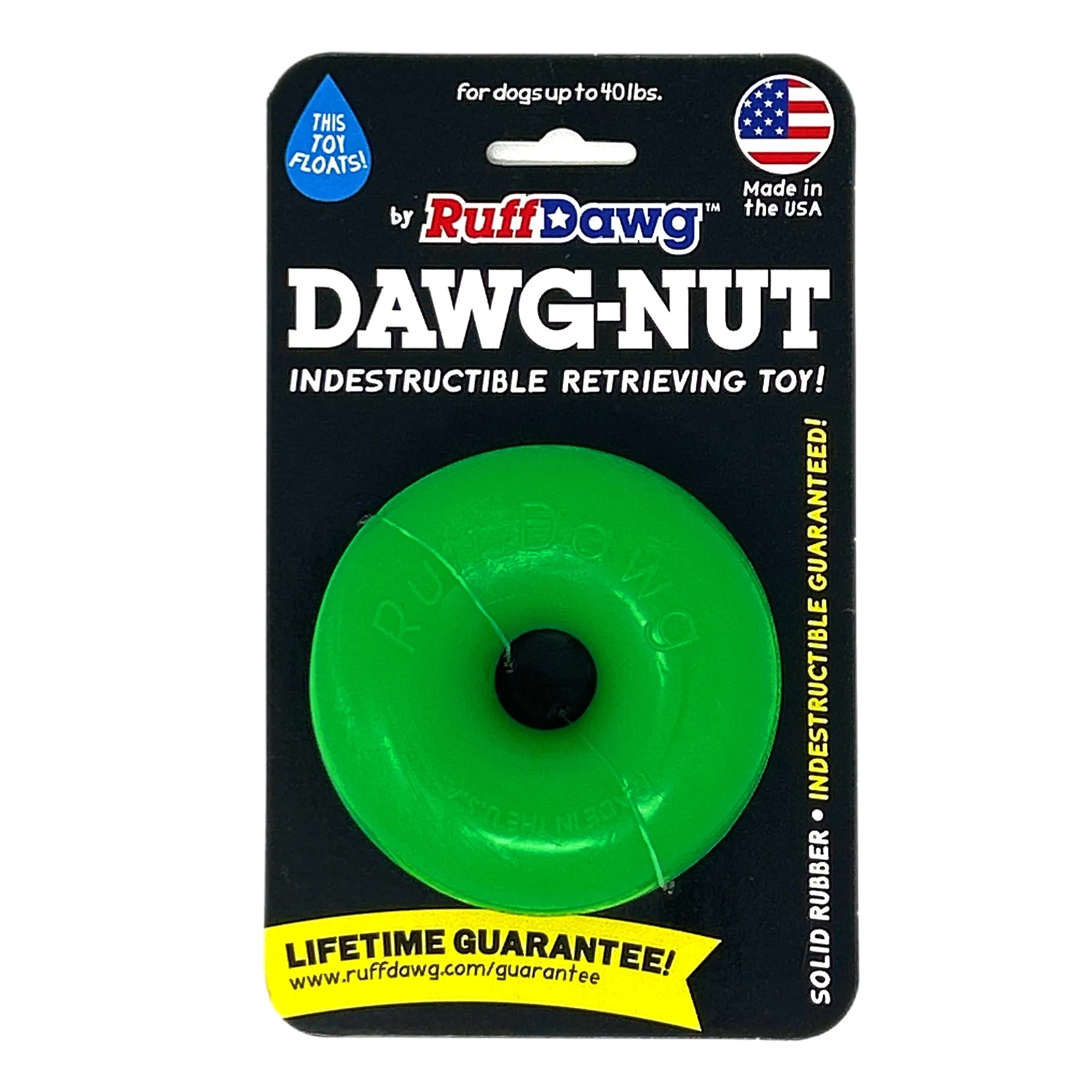 Dawg Nut Rubber Retrieving Dog Toy by RuffDawg