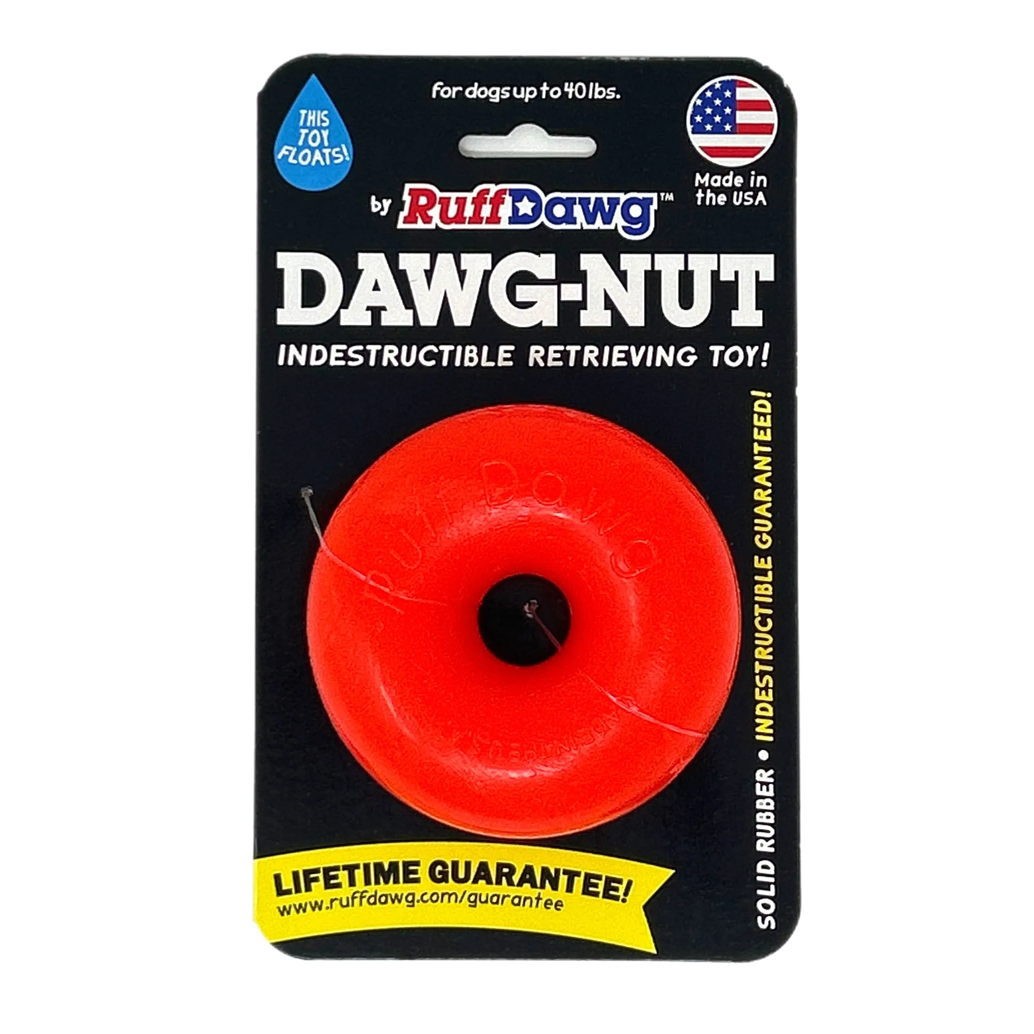Dawg Nut Rubber Retrieving Dog Toy by RuffDawg