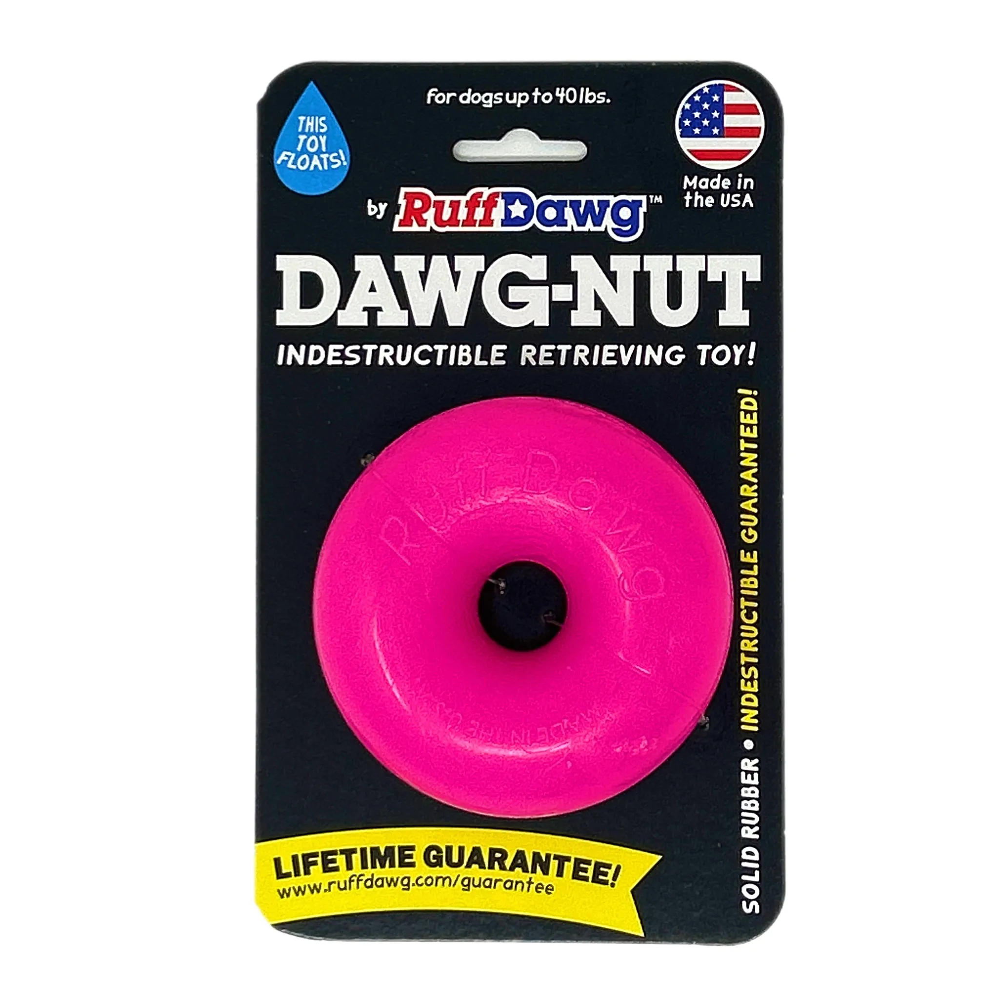 Dawg Nut Rubber Retrieving Dog Toy by RuffDawg