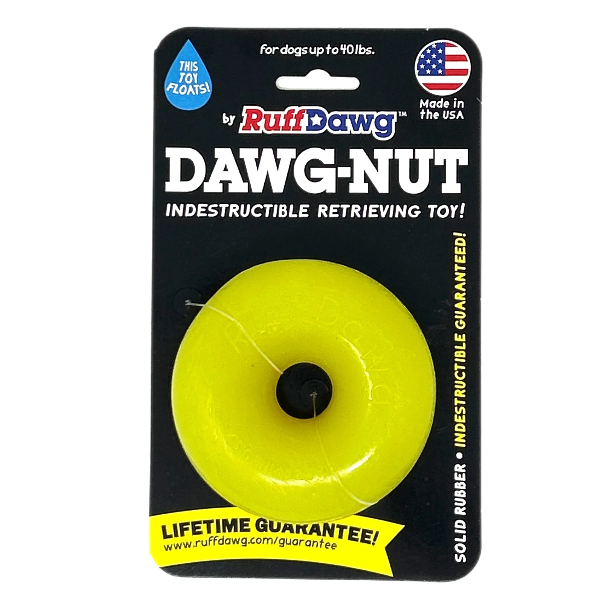 Dawg Nut Rubber Retrieving Dog Toy by RuffDawg