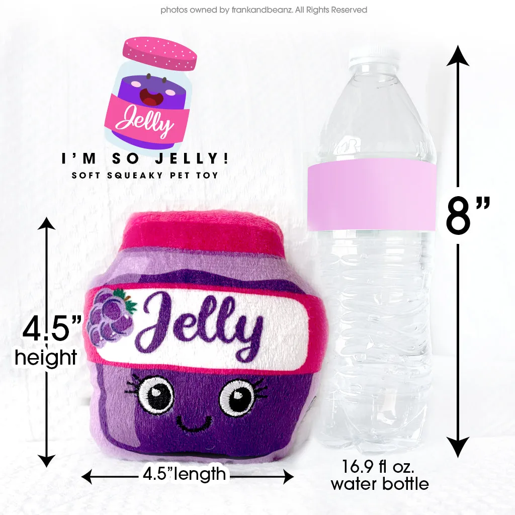 I'm So Jelly Mini Dog Toys for Little Dogs  Squeaky