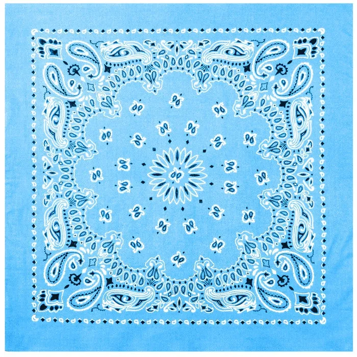 Light Blue - Trainmen Jumbo Bandana 27 in. x 27 in.