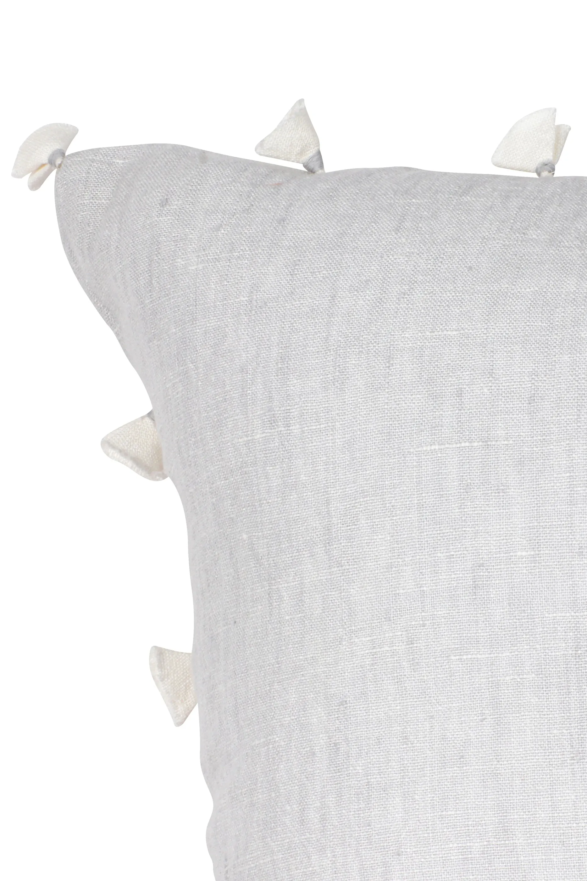 Light Grey Tassels So Soft Linen Pillows