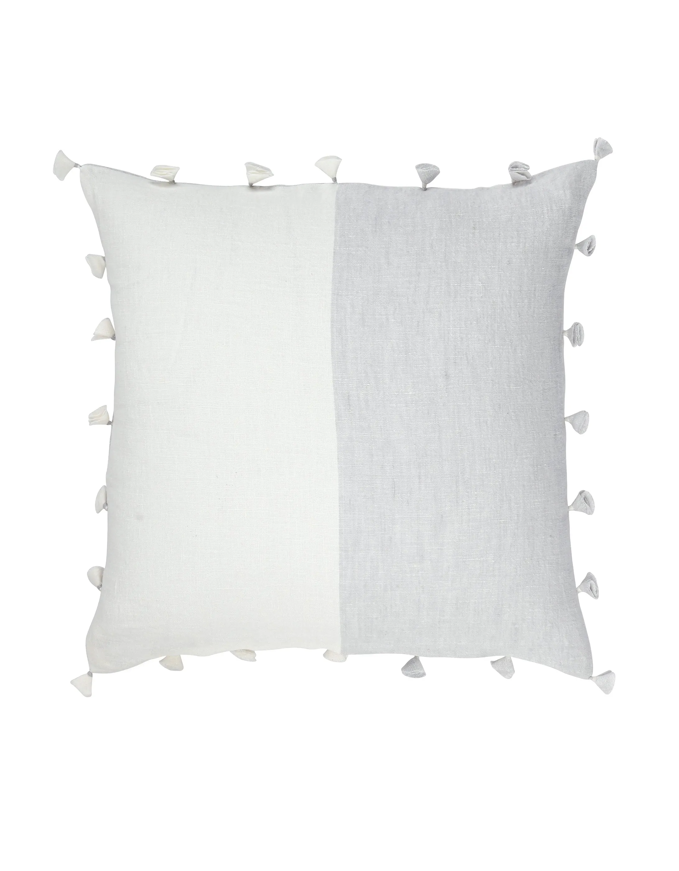 Light Grey Tassels So Soft Linen Pillows
