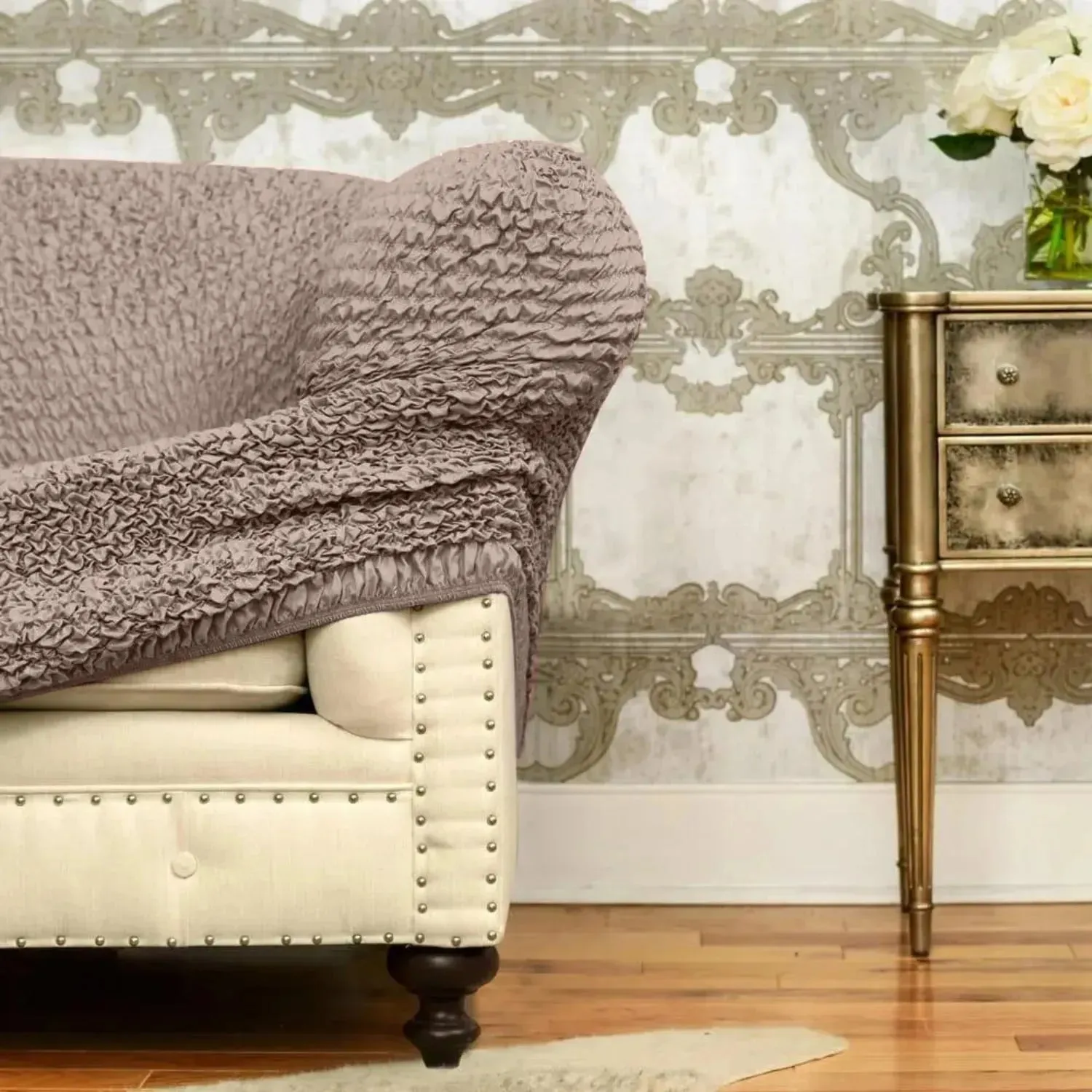 Loveseat 2 Seater Slipcover, Microfibra Collection