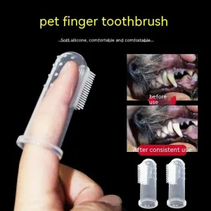 Pet cleaning products  Finger Silicone Toothbrush