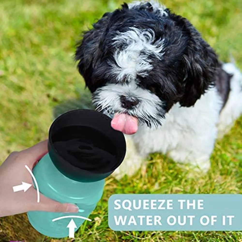 Portable Dog Water Bottle Foldable Pet Feeder Bowl Water Bottle Pets