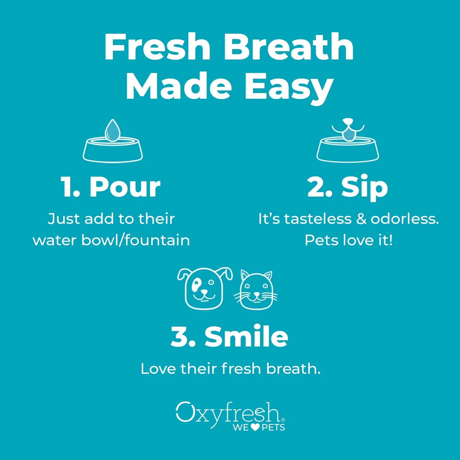 Premium Pet Dental Water Additive - Best Way to Fight Pet Bad Breath
