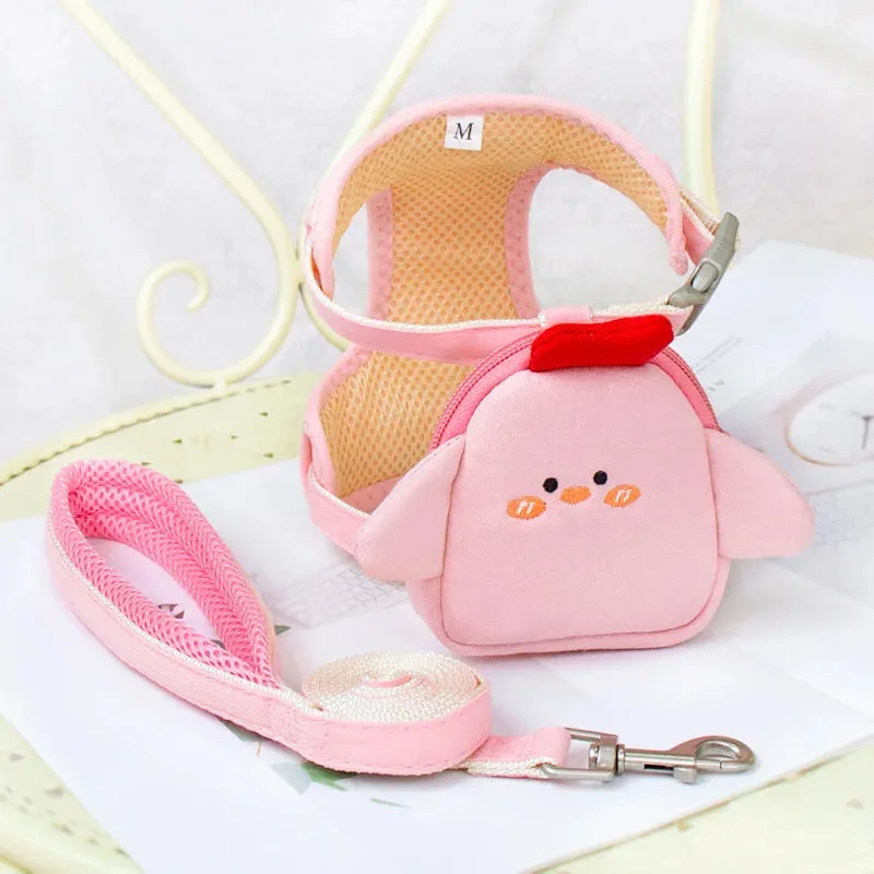 Vest Cats & Small Dog Cute Backpack with Towing Rope
