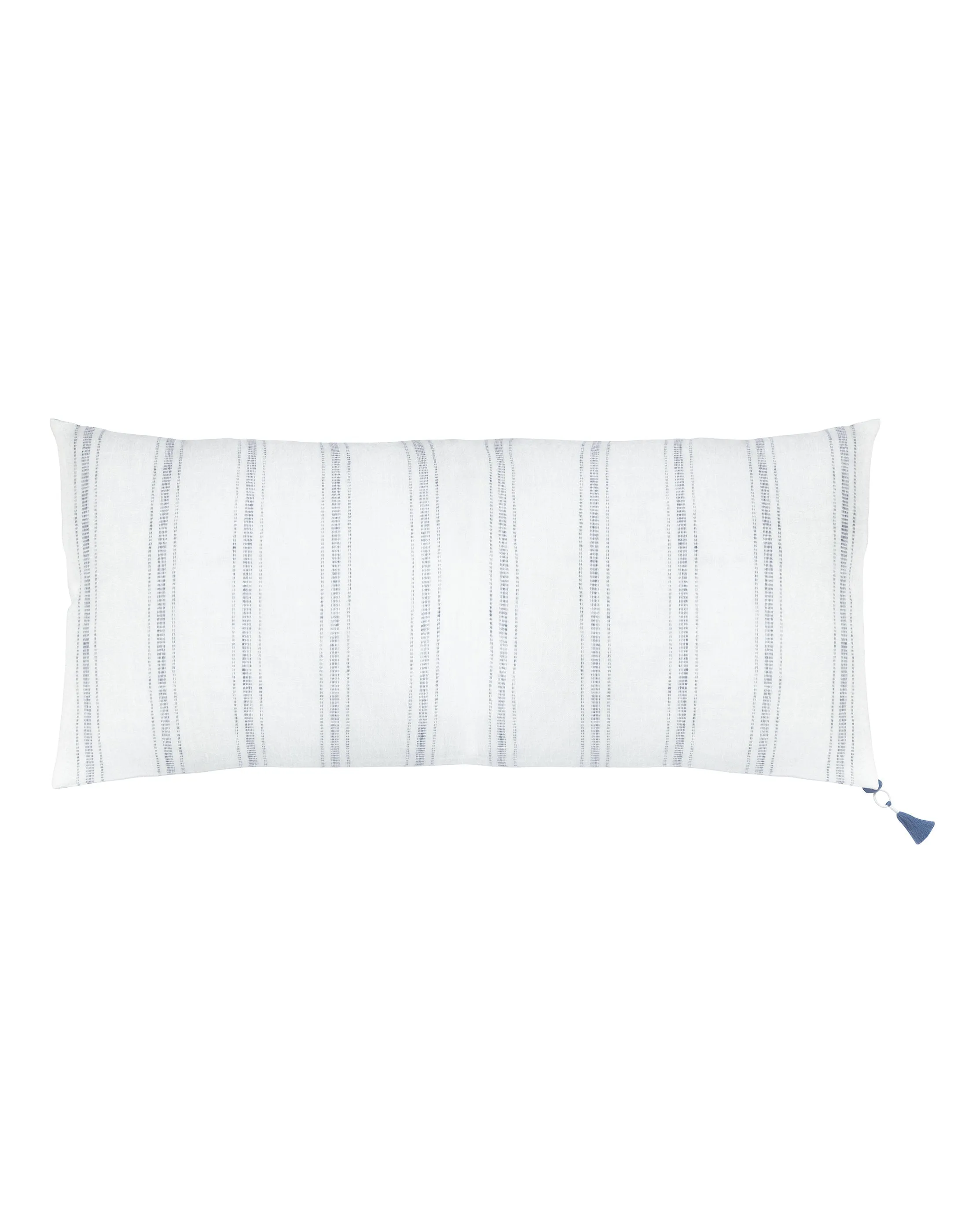 White with Blue Stripes So Soft Linen Pillow